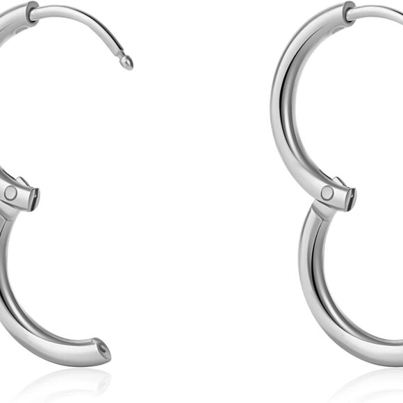 3 Pairs 6/8/10mm Gold Plated Surgical Steel Cartilage Hoop Earrings for Women Me - Picture 5 of 5